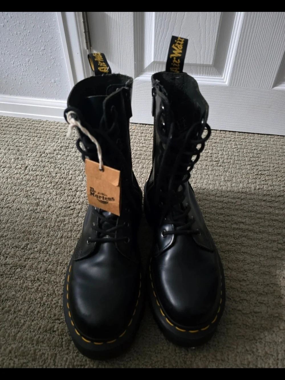 Dr. Martens Men's Black 10-Eye Combat Boots